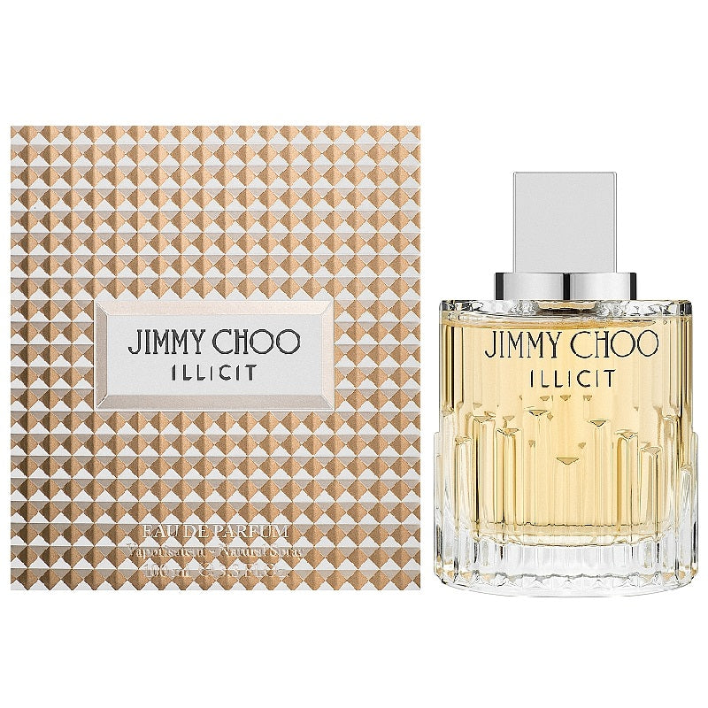 Perfume bottle and packaging on a white background
