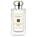 Jo Malone London Nectarine Blossom & Honey Cologne in a clear glass bottle with a silver cap and cream-colored label.