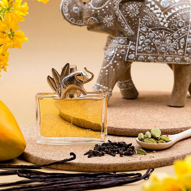 Kenzo Jungle L'Elephant Eau de Parfum inspired by exotic spice markets, adventure and bold feminine elegance.