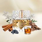 Angels' Share Eau de Parfum by Kilian styled with aged cognac, oak barrels and warm amber tones reflecting luxury, craftsmanship and indulgent sophistication.