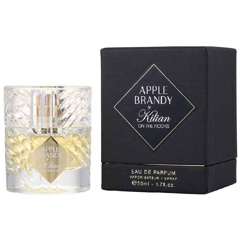 Apple Brandy by Kilian Eau de Parfum bottle and packaging on a white background