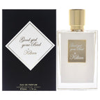 A product image featuring 'Good Girl Gone Bad' Eau de Parfum by Kilian in a 50ml spray bottle, with a black and white packaging design displaying the product name.
