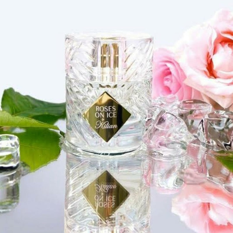 Kilian Roses on Ice Eau de Parfum inspired by chilled gin cocktails, crisp freshness and refined botanical elegance.