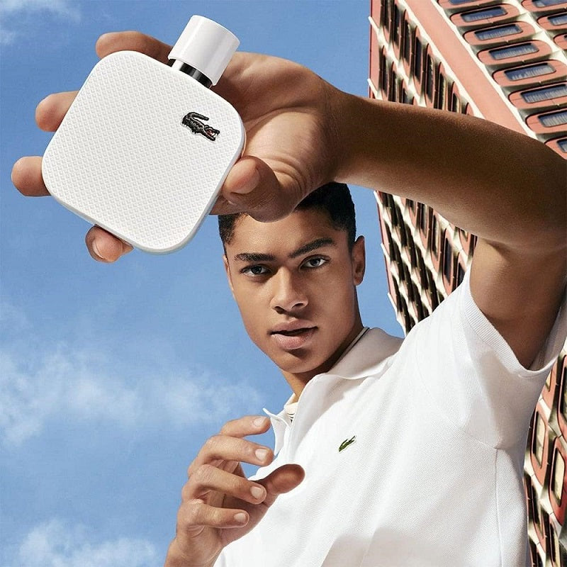 Lacoste L.12.12 Blanc Eau de Toilette inspired by the elegance of the classic white polo shirt and effortless sporting style.