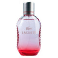 Lacoste perfume bottle with gradient design on a white background