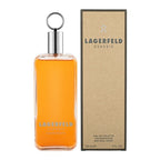 A bottle of Lagerfeld Classic Eau de Toilette next to its packaging box.