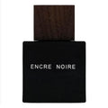 Black Encre Noire perfume bottle with wooden cap on a white background