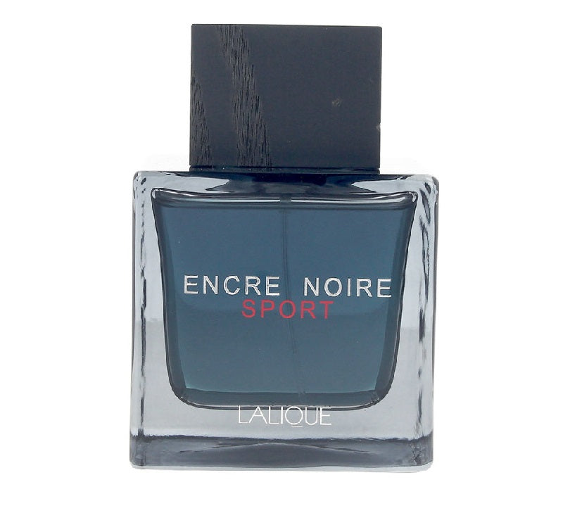 Lalique Encre Noire Sport perfume bottle on a white background