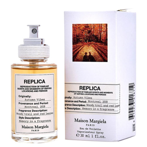 Maison Margiela bottle and packageing of Autumn Vibes on white background