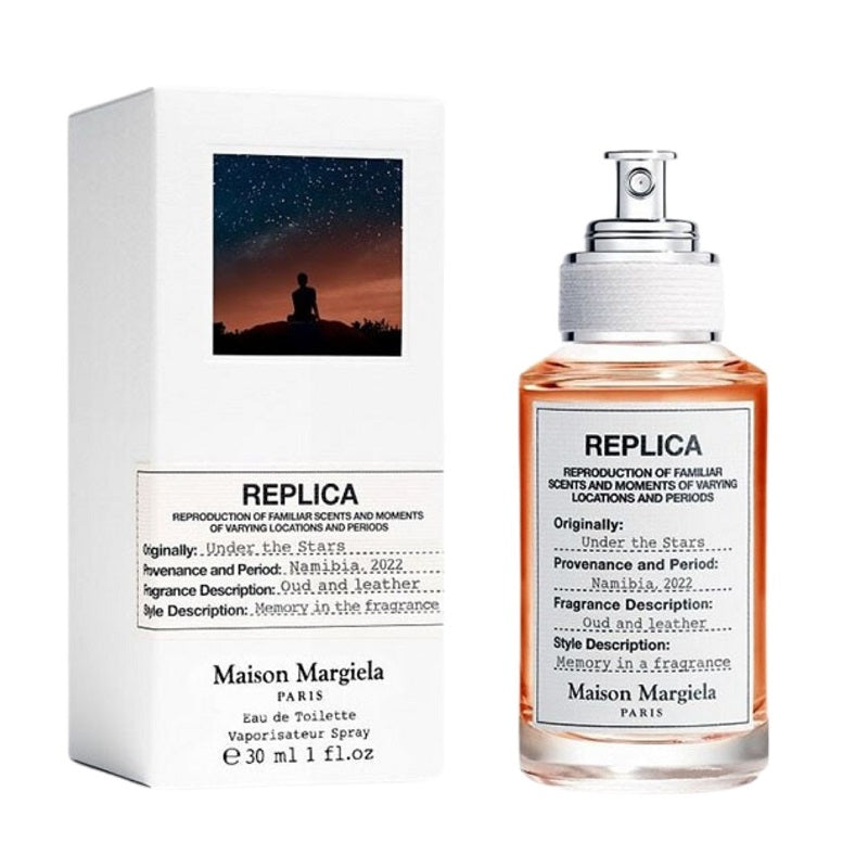 Under the stars Eau de toilette bottle and packaging by Maison Margiela, more commonly known as the replica collection