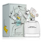 Marc Jacobs Perfect perfume bottle and packaging on a white background