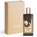 Memo Paris Indian Leather perfume bottle with packaging on a white background