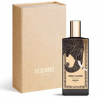 Memo Paris Indian Leather perfume bottle with packaging on a white background