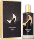 Memo Russian Leather perfume bottle and packaging with wolf and moon design.
