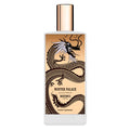 A rectangular glass perfume bottle with a metallic rose gold cap, featuring a beige and black dragon illustration on the front label. The text on the label reads 'WINTER PALACE', 'MEMO PARIS', and 'désiré Vaché-Mémoire'.