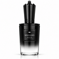 A black gradient perfume bottle with a faceted black cap, labeled 'MIND GAMES MENTOR EXTRAIT DE PARFUM', on a clean white background.
