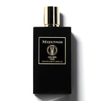 A black bottle of Mizensir Golden Oud Eau de Parfum with a gold-colored cap and label featuring the product name and oriental woody fragrance notes.