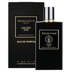 Mizensir Golden Oud 100ml Parfum bottle with presentation box on a white background.
