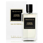 Mizensir Legend Leather Eau de Parfum bottle and packaging on a white background