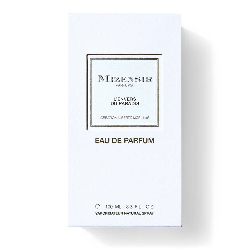 Mizensir L'Envers du Paradis 100ml presentation box on a white background.
