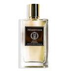 A bottle of Musc Eternel Eau de Parfum by Mizensir, with a clear label and a gold-colored cap.