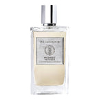 A glass bottle of Mythique Vetyver Eau de Parfum by Mizensir with a white label and cap.