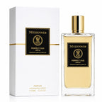 Mizensir Perfect Oud Parfum bottle with a gold cap next to its white and gold packaging box, on a white background.