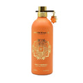 A bottle of Montale Holy Neroli Eau de Parfum with a orange label and cap, featuring floral and citrus imagery.