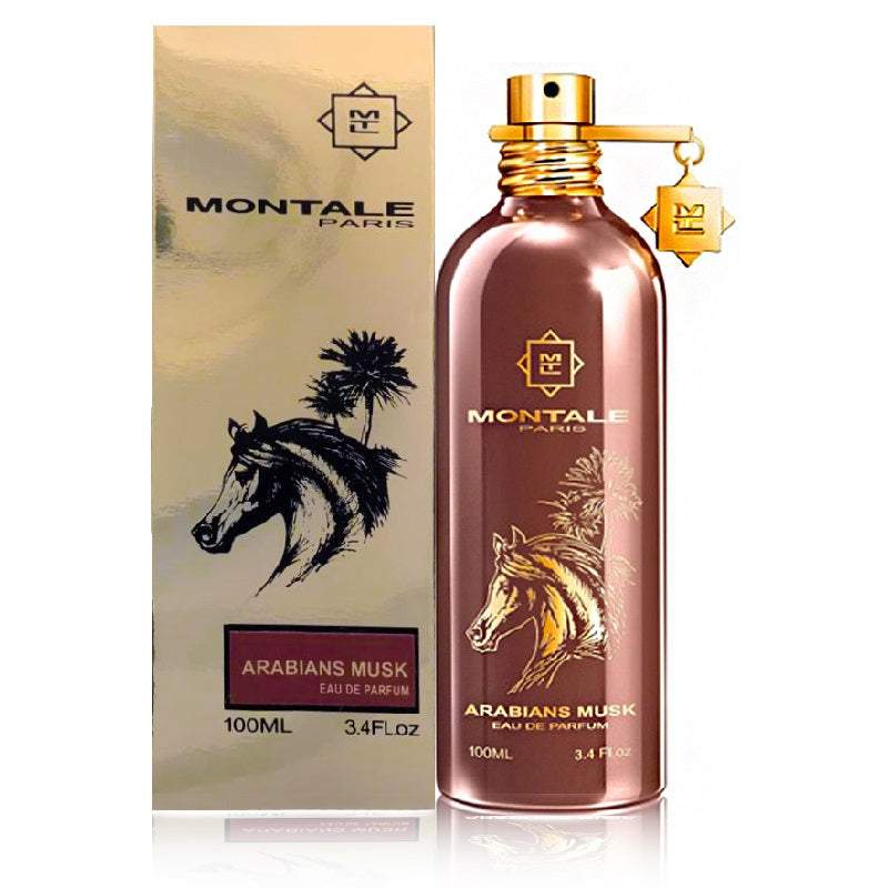 Montale Arabians Musk perfume bottle and packaging on a white background