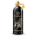 A black bottle of Montale Arabians Tonka Eau de Parfum with a gold cap and an illustration of a horse and a dragon on the front.