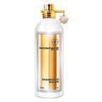 A white bottle of Montale Diamond Rose eau de parfum with a gold cap and label detailing.