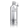 A silver bottle of Montale Mango Manga Eau de Parfum with a black cap and brand logo on the front.