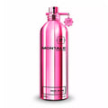 Pink Montale Paris perfume bottle on a white background