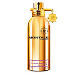Gold perfume bottle with Montale Paris branding on a white background