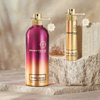 Montale perfume bottles on a stone surface