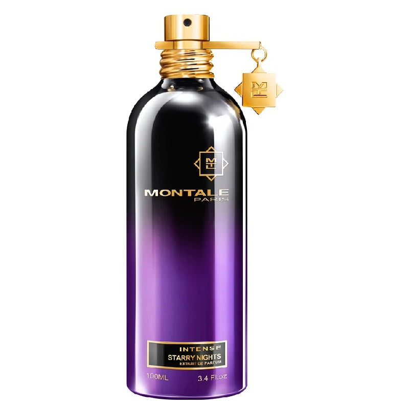 Montale Paris perfume bottle with gold cap on a white background