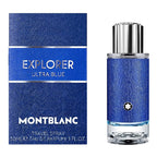 Mont Blanc Explorer Ultra Blue Eau de Parfum bottle and packaging