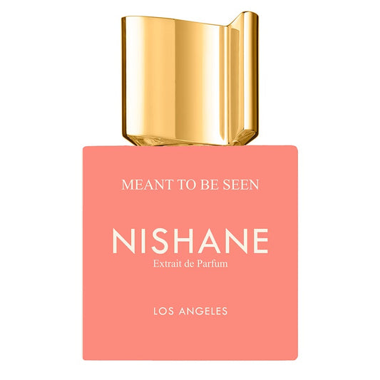 Nishane perfume bottle with gold cap on a white background