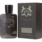 Box and Bottle Image: Herod Royal Essence 125 ml Eau de Parfum by Parfums de Marly – rich brown bottle and elegant box reflecting luxury, heritage, and masculine refinement.