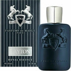 Product image of Layton Eau De Parfum by Parfums De Marly, featuring a 125ml bottle with a dark cap and a label with the brand's logo and the name Layton.
