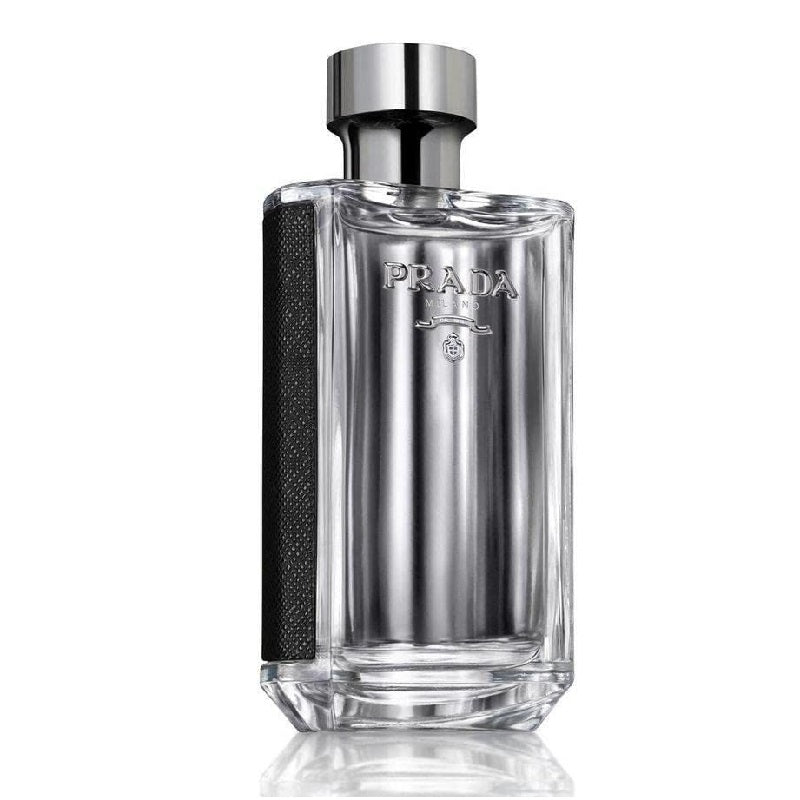 Prada perfume bottle on a white background