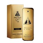 Pack Image: Rabanne One Million Elixir Intense 100ml Eau de Parfum bottle and presentation box on a white background.