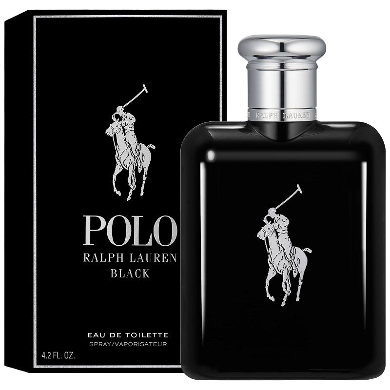 Polo Black Eau De Toilette by Ralph Lauren, a 125ml bottle with packaging.
