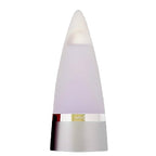 A conical perfume bottle with a white upper part and a silver lower part, representing the product Rochas Man Eau de Toilette.