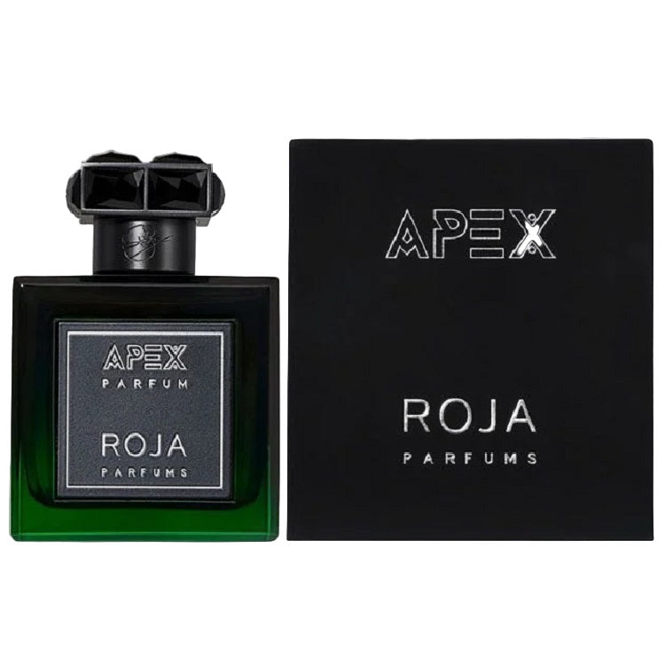 Roja Parfums Apex perfume bottle and packaging on a white background