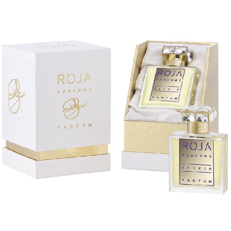 Roja Parfums perfume bottle and packaging on a white background