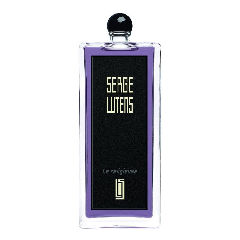 La Religieuse 50 ml Eau de Parfum bottle by Serge Lutens – sleek rectangular design with minimalist label expressing purity and mystery.