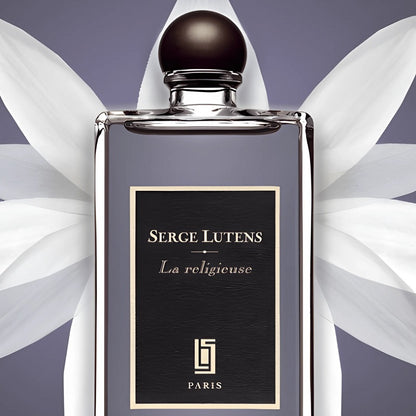 50 ml Eau de Parfum by Serge Lutens – displayed in a serene, shadow-lit setting symbolising contemplation, elegance, and quiet strength.