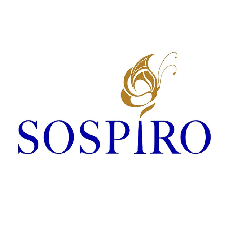 Sospiro logo with a butterfly design on a white background