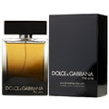 Dolce & Gabbana The One for Men 100ml Eau de Parfum bottle and presentation box displayed on a clean white background, highlighting the fragrance's luxury craftsmanship and refined Italian style.